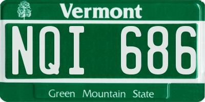 VT license plate NQI686