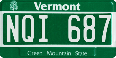 VT license plate NQI687