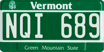 VT license plate NQI689