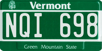 VT license plate NQI698