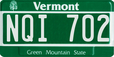 VT license plate NQI702