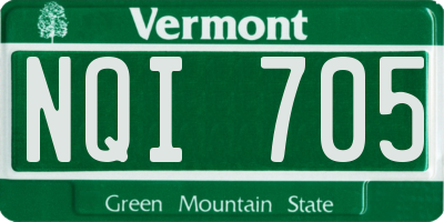 VT license plate NQI705