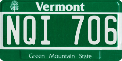VT license plate NQI706