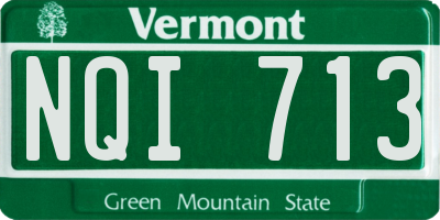 VT license plate NQI713
