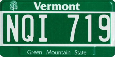 VT license plate NQI719