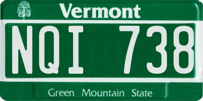 VT license plate NQI738