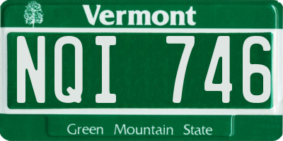 VT license plate NQI746