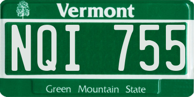 VT license plate NQI755