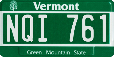 VT license plate NQI761