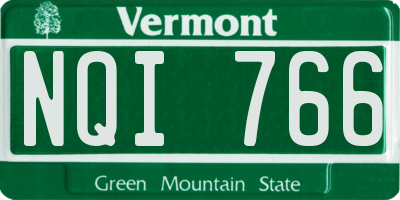 VT license plate NQI766
