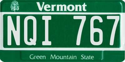 VT license plate NQI767