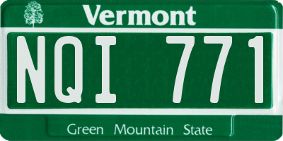 VT license plate NQI771