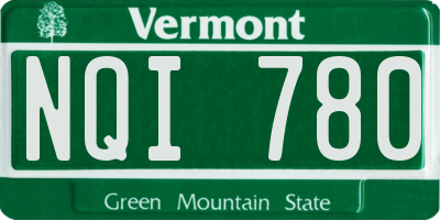 VT license plate NQI780