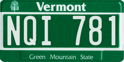 VT license plate NQI781