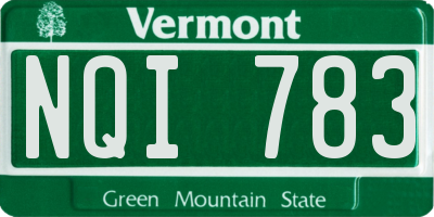 VT license plate NQI783