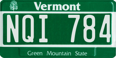 VT license plate NQI784