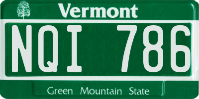 VT license plate NQI786