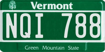 VT license plate NQI788