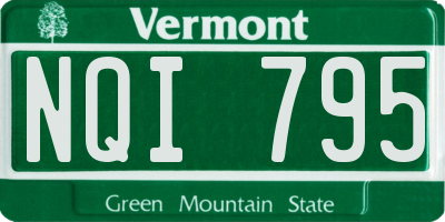 VT license plate NQI795