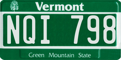 VT license plate NQI798