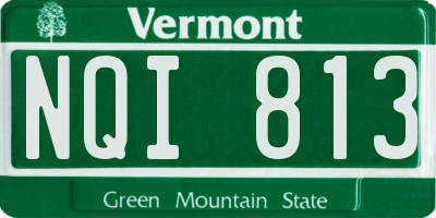 VT license plate NQI813