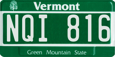 VT license plate NQI816