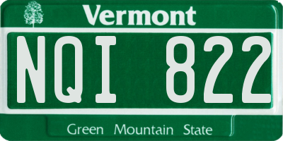 VT license plate NQI822