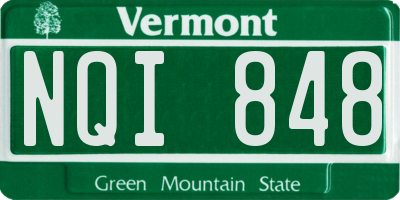 VT license plate NQI848
