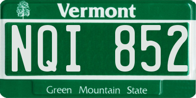 VT license plate NQI852