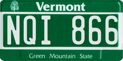 VT license plate NQI866