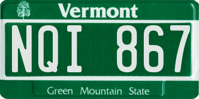 VT license plate NQI867