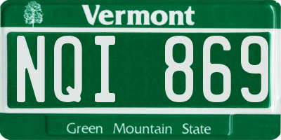 VT license plate NQI869