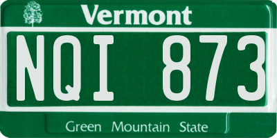 VT license plate NQI873