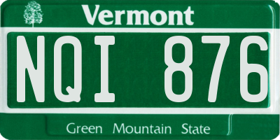 VT license plate NQI876