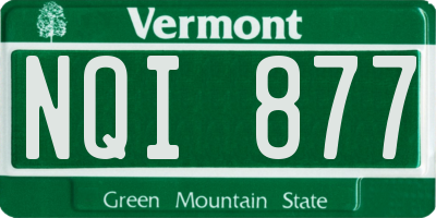 VT license plate NQI877