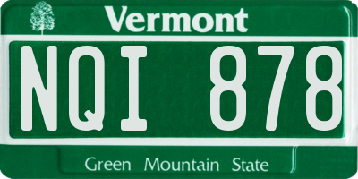 VT license plate NQI878