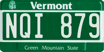 VT license plate NQI879