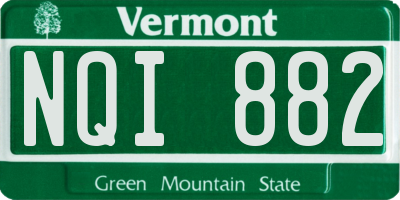 VT license plate NQI882