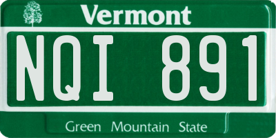 VT license plate NQI891
