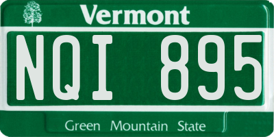 VT license plate NQI895