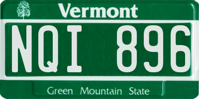 VT license plate NQI896