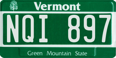 VT license plate NQI897