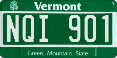 VT license plate NQI901