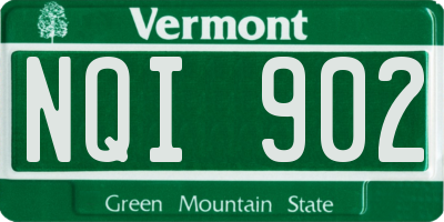 VT license plate NQI902