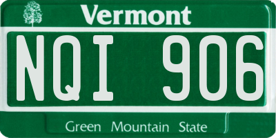 VT license plate NQI906