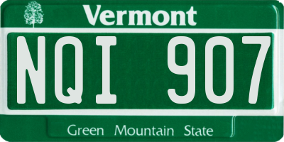 VT license plate NQI907