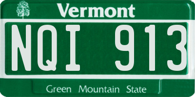 VT license plate NQI913