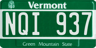 VT license plate NQI937