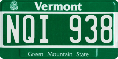 VT license plate NQI938