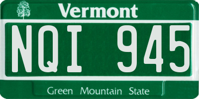 VT license plate NQI945